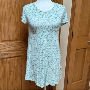 Mint Floral T-shirt Dress